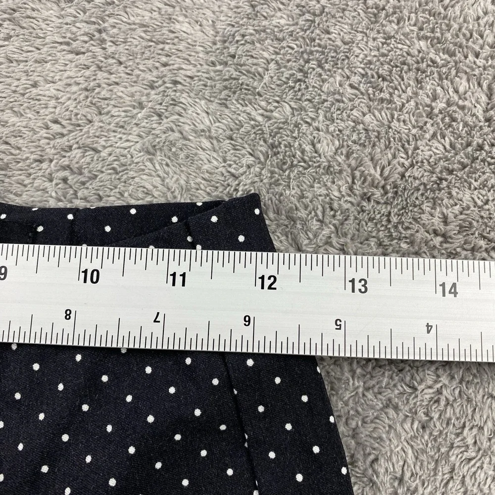 Who What Wear Trouser Womens 4 Black And White Polka Dot Mid‎ Rise